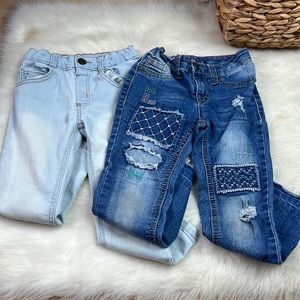 Toddler Girl Denim Jean 2 Pair Bundle Size 4T